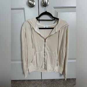 Sundry Size 1 Light Cream Zip-Up Sweater. ⚡️